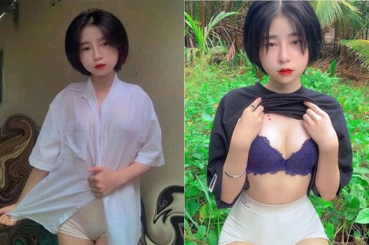 Em nhỏ tuổi khoe vòng một hấp dẫn
