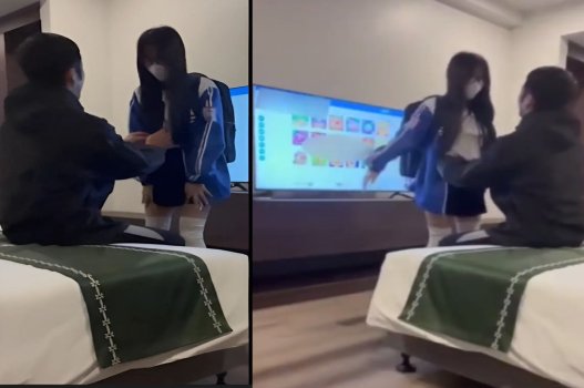 Nữ sinh Việt vụng trộm trong khách sạn với bạn trai